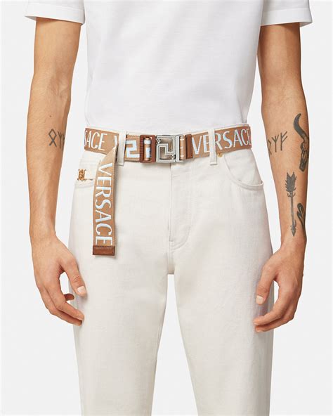 versace allover reversible belt|versace men's belts on clearance.